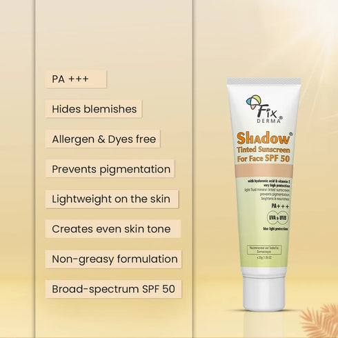 Fixderma Skincare Shadow Sunscreen For Dry Skin Spf 50 + Cream